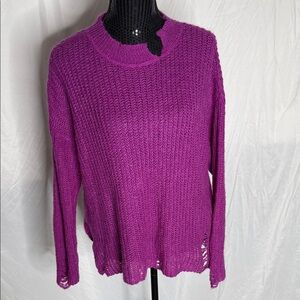 J.O.A. Vibrant Knit Crew Neck Sweater